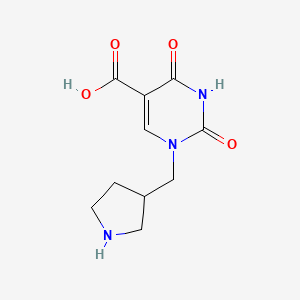 2,4-Dioxo-1-(pyrrolidin-3-ylmethyl)-1,2,3,4-tetrahydropyrimidine-5-carboxylic acid