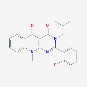 2-(2-fluorophenyl)-3-isobutyl-10-methylpyrimido[4,5-b]quinoline-4,5(3H,10H)-dione