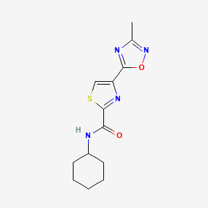 N-cyclohexyl-4-(3-methyl-1,2,4-oxadiazol-5-yl)thiazole-2-carboxamide