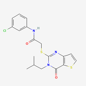 N-(3-chlorophenyl)-2-((3-isobutyl-4-oxo-3,4-dihydrothieno[3,2-d]pyrimidin-2-yl)thio)acetamide