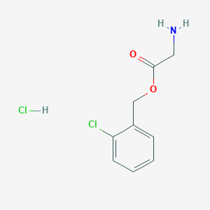 molecular formula C9H11Cl2NO2 B1487744 (2-氯苯基)甲基2-氨基乙酸盐酸盐 CAS No. 1306605-59-3