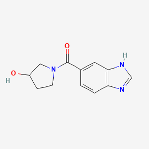 molecular formula C12H13N3O2 B1487748 1-(1H-1,3-benzodiazole-5-carbonyl)pyrrolidin-3-ol CAS No. 1275039-46-7
