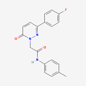 molecular formula C19H16FN3O2 B14877481 2-(3-(4-fluorophenyl)-6-oxopyridazin-1(6H)-yl)-N-(p-tolyl)acetamide 