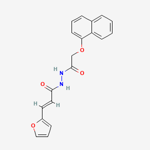 molecular formula C19H16N2O4 B14877482 (E)-3-(furan-2-yl)-N'-(2-(naphthalen-1-yloxy)acetyl)acrylohydrazide 