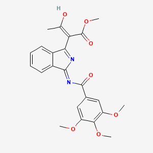 (Z)-methyl 3-oxo-2-(3-(3,4,5-trimethoxybenzamido)-1H-isoindol-1-ylidene)butanoate