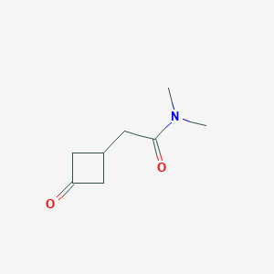 molecular formula C8H13NO2 B14877555 N,N-dimethyl-2-(3-oxocyclobutyl)acetamide 