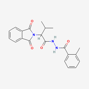 N'-(2-(1,3-dioxoisoindolin-2-yl)-3-methylbutanoyl)-2-methylbenzohydrazide