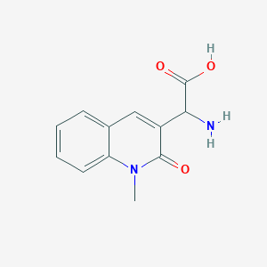 molecular formula C12H12N2O3 B14877600 2-Amino-2-(1-methyl-2-oxo-1,2-dihydroquinolin-3-yl)acetic acid 