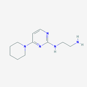 molecular formula C11H19N5 B14877631 N1-(4-(piperidin-1-yl)pyrimidin-2-yl)ethane-1,2-diamine 