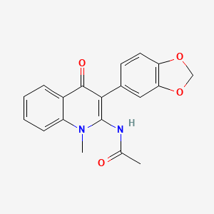 N-[3-(1,3-benzodioxol-5-yl)-1-methyl-4-oxo-1,4-dihydroquinolin-2-yl]acetamide