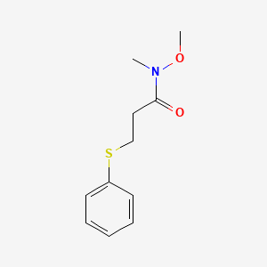 N-methoxy-N-methyl-3-(phenylthio)propanamide