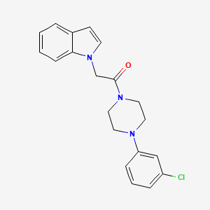 1-(4-(3-chlorophenyl)piperazin-1-yl)-2-(1H-indol-1-yl)ethanone