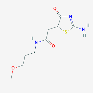 2-(2-imino-4-oxothiazolidin-5-yl)-N-(3-methoxypropyl)acetamide