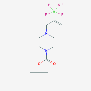 molecular formula C12H21BF3KN2O2 B1487770 3-(4-叔丁氧羰基哌嗪-1-基)丙-1-烯-2-基三氟硼酸钾 CAS No. 1357559-61-5