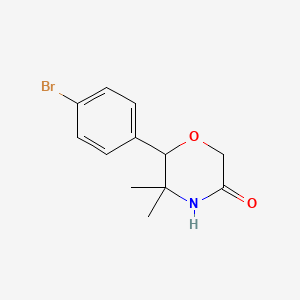 6-(4-Bromophenyl)-5,5-dimethylmorpholin-3-one