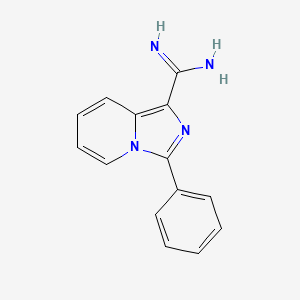 molecular formula C14H12N4 B14877703 3-Phenylimidazo[1,5-a]pyridine-1-carboximidamide 