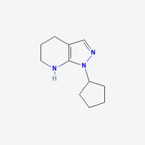 molecular formula C11H17N3 B14877711 1-cyclopentyl-4,5,6,7-tetrahydro-1H-pyrazolo[3,4-b]pyridine 