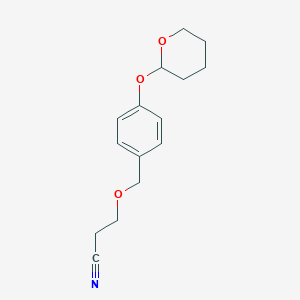 B1487774 3-{[4-(Tetrahydro-2H-pyran-2-yloxy)benzyl]oxy}propanenitrile CAS No. 1353499-79-2
