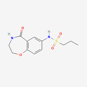 molecular formula C12H16N2O4S B14877742 N-(5-oxo-2,3,4,5-tetrahydrobenzo[f][1,4]oxazepin-7-yl)propane-1-sulfonamide 