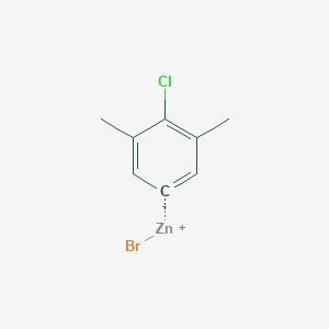 molecular formula C8H8BrClZn B14877752 4-Chloro-3,5-dimethylphenylZinc bromide 