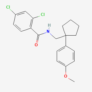 2,4-dichloro-N-((1-(4-methoxyphenyl)cyclopentyl)methyl)benzamide