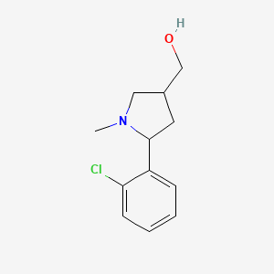 molecular formula C12H16ClNO B14877775 (5-(2-Chlorophenyl)-1-methylpyrrolidin-3-yl)methanol 