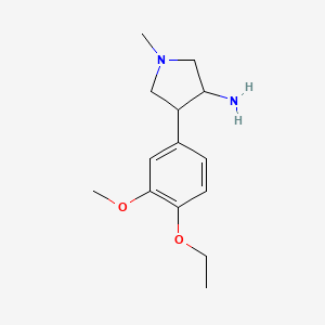 4-(4-Ethoxy-3-methoxyphenyl)-1-methylpyrrolidin-3-amine