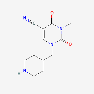 molecular formula C12H16N4O2 B14877849 3-Methyl-2,4-dioxo-1-(piperidin-4-ylmethyl)-1,2,3,4-tetrahydropyrimidine-5-carbonitrile 