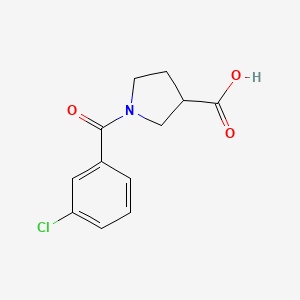 molecular formula C12H12ClNO3 B1487785 1-(3-Chlorobenzoyl)pyrrolidine-3-carboxylic acid CAS No. 1274628-86-2