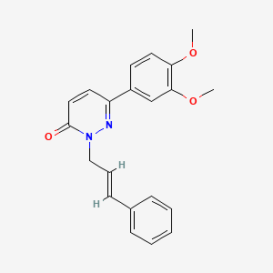 2-cinnamyl-6-(3,4-dimethoxyphenyl)pyridazin-3(2H)-one