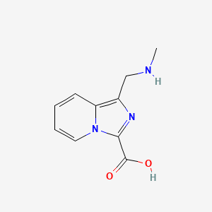 molecular formula C10H11N3O2 B14877858 1-((Methylamino)methyl)imidazo[1,5-a]pyridine-3-carboxylic acid 