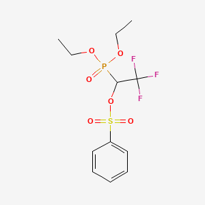 1-(Diethoxyphosphoryl)-2,2,2-trifluoroethyl benzenesulfonate