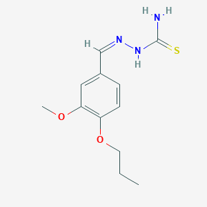 molecular formula C12H17N3O2S B14877888 N'-[(Z)-(3-methoxy-4-propoxyphenyl)methylidene]carbamohydrazonothioic acid 