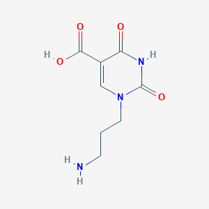 molecular formula C8H11N3O4 B14877908 1-(3-Aminopropyl)-2,4-dioxo-1,2,3,4-tetrahydropyrimidine-5-carboxylic acid 