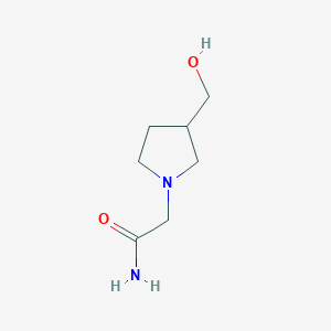 molecular formula C7H14N2O2 B1487791 2-[3-(Hydroxymethyl)pyrrolidin-1-yl]acetamide CAS No. 1248817-74-4
