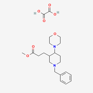 molecular formula C22H32N2O7 B1487794 Methyl 3-(1-benzyl-4-morpholin-4-ylpiperidin-3-yl)propanoate oxalate CAS No. 1332530-13-8