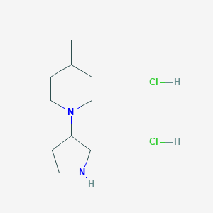 molecular formula C10H22Cl2N2 B1487797 4-Methyl-1-(3-pyrrolidinyl)piperidine dihydrochloride CAS No. 1219957-30-8