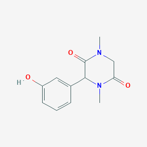 3-(3-Hydroxyphenyl)-1,4-dimethylpiperazine-2,5-dione