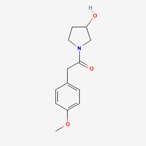 molecular formula C13H17NO3 B1487798 1-(3-Hydroxypyrrolidin-1-yl)-2-(4-methoxyphenyl)ethan-1-one CAS No. 1275037-88-1