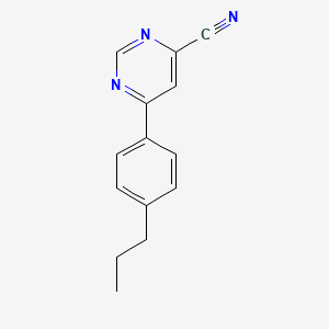 6-(4-Propylphenyl)pyrimidine-4-carbonitrile