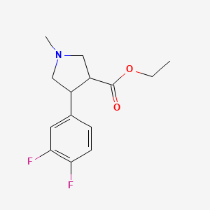 Ethyl 4-(3,4-difluorophenyl)-1-methylpyrrolidine-3-carboxylate