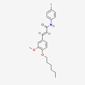 (E)-3-(4-(hexyloxy)-3-methoxyphenyl)-N-(4-iodophenyl)acrylamide