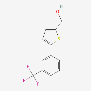 molecular formula C12H9F3OS B1487804 [5-[3-(Trifluoromethyl)phenyl]thiophen-2-yl]methanol CAS No. 1190235-27-8