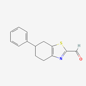 molecular formula C14H13NOS B1487805 6-Phenyl-4,5,6,7-tetrahydro-1,3-benzothiazole-2-carbaldehyde CAS No. 1272811-40-1