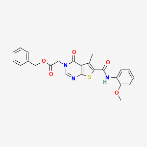 benzyl {6-[(2-methoxyphenyl)carbamoyl]-5-methyl-4-oxothieno[2,3-d]pyrimidin-3(4H)-yl}acetate