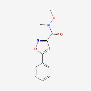 molecular formula C12H12N2O3 B14878072 N-methoxy-N-methyl-5-phenylisoxazole-3-carboxamide 