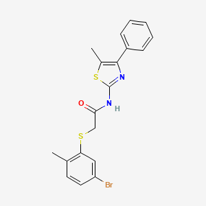 2-((5-bromo-2-methylphenyl)thio)-N-(5-methyl-4-phenylthiazol-2-yl)acetamide