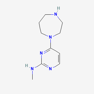 molecular formula C10H17N5 B14878102 4-(1,4-diazepan-1-yl)-N-methylpyrimidin-2-amine 