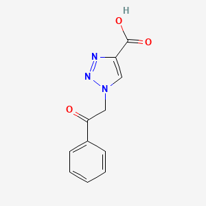molecular formula C11H9N3O3 B1487811 1-(2-oxo-2-phenylethyl)-1H-1,2,3-triazole-4-carboxylic acid CAS No. 1338658-27-7