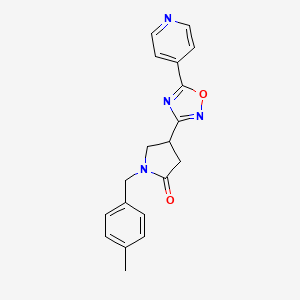 1-(4-Methylbenzyl)-4-(5-pyridin-4-yl-1,2,4-oxadiazol-3-yl)pyrrolidin-2-one